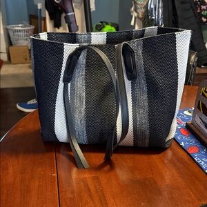 Stylish Black and White Tote Bag